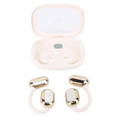 Imagem de AI Tradução Earbuds Tempo Real, Tradutor Earbuds 140 Idiomas e Acentos, Open Ear Headphones Tradutor Touch Control Ear Hook para Viagens Business Learning (Bege)