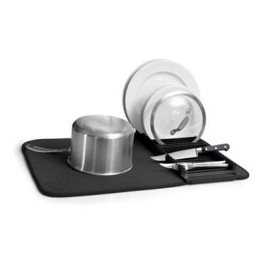 Imagem de Escorredor De Louças Com Tapete Udry Preto Umbra Secador