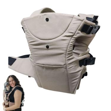 Imagem de Canguru Carregador Bebe Criança Sentado Bolso Alça Ajustavel Passeio Viagem Seguro Macio Resistente Confortavel