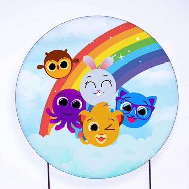 Imagem de Painel Decorativo para Festa 1,80x1,80 metros Veste Fácil com Elástico Bolofofos - Fera Print