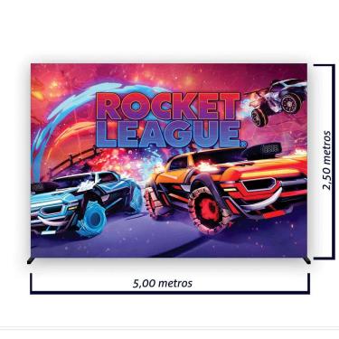 Imagem de Painel de Festa Retangular Rocket League 5,00x2,50 metros - Fera Print
