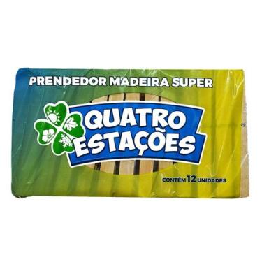 Imagem de Prendedor de Roupa de Madeira Multiuso Clássico Marron Grande Resisten