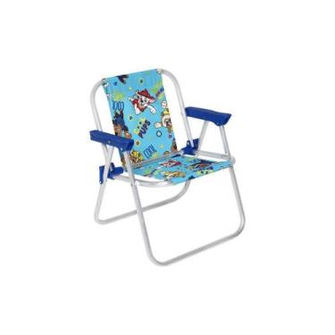 Imagem de Cadeira Infantil Praia em Aluminio Patrulha Canina Azul Bel