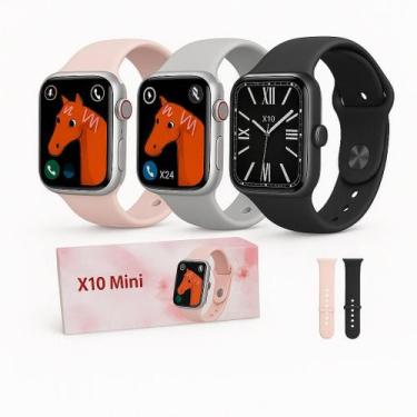 Imagem de Relogio Smartwatch LaxasFit X10 Mini 41mm Serie 10 Pulseira Extra Lanç