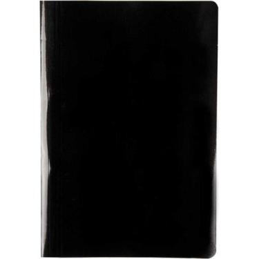 Imagem de Pasta Grampo Trilho Papel Oficio Preta Delloplex - Planeta Criança