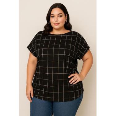 Imagem de Blusa Plus Size Elegante Social Moda Feminina Listrada 2544 - Show Sto