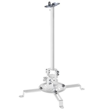 Imagem de VIVO Suporte universal para projetor de teto suspenso de metal para miniprojetores regulares e miniprojetores, suporte de projeção com braços extensores, branco, MOUNT-VP10DP