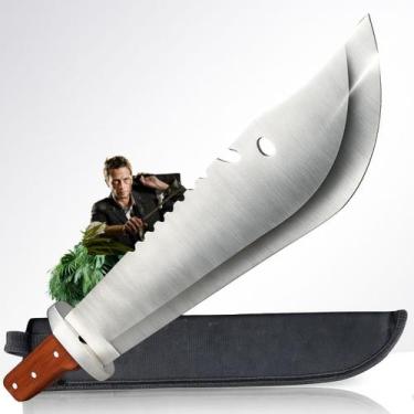 Imagem de Facão Rural Camping Trilha Pesca Corte Mato Galhos Cana 48cm Lâmina Aç