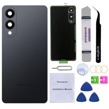 Imagem de Perzework Substituição de vidro traseiro traseiro para Samsung Galaxy S25 Edge 6,7 polegadas com kit de ferramentas de reparo (titânio Jetblack)