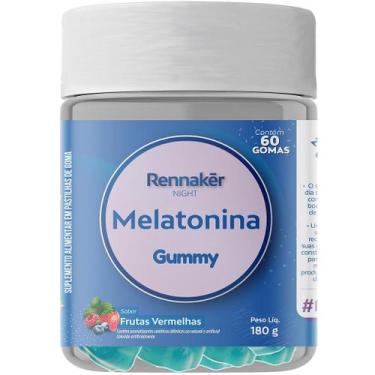 Imagem de Rennaker Night Melatonina Gummy Frutas Vermelhas 60 Gomas - Tem Vida