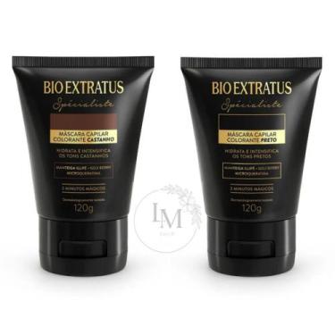 Imagem de Kit 2 Máscaras Specialist Colorante Castanho 120g Bio Extratus