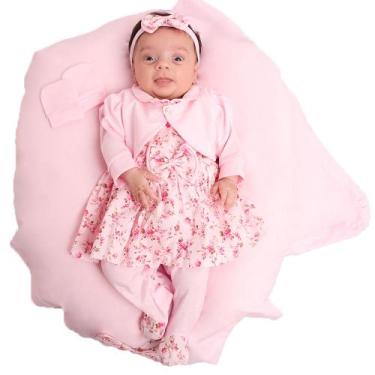 Imagem de Saída de Maternidade Menina Aconchego Penélope Floral 05 Peças P - Amo
