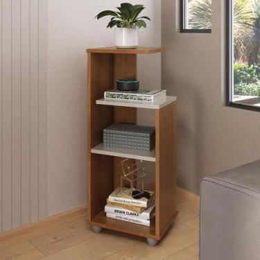 Imagem de Estante para Livros Bis 2 Prateleiras Cinamomo/Off White - Pnr - Pnr M