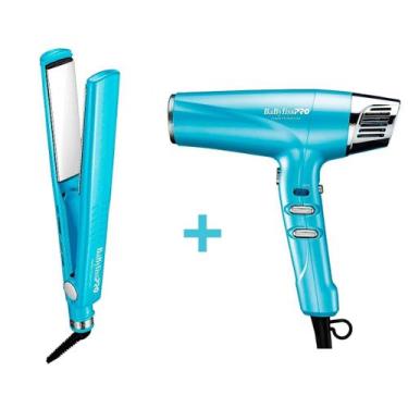 Imagem de Kit Secador High Speed Dual Ionic + Prancha BaByliss PRO Nano Titanium