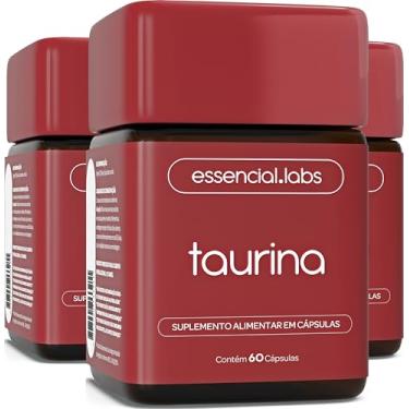 Imagem de 03 POTES DA TAURINA COM 1000mg POR DOSE - FÓRMULA AVANÇADA - 60 CÁPSULAS