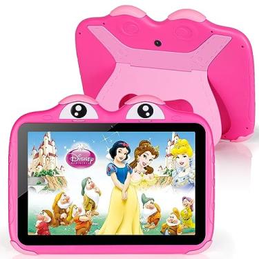 Imagem de Tablet infantil de 10,1 polegadas para crianças, Android 11 64 GB, tablets infantis com capa, Google Play, YouTube, câmara dupla, WiFi, Bluetooth, aplicações pré-instaladas, educação, tablet de