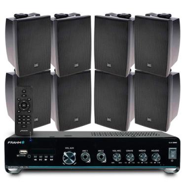 Imagem de Som Ambiente Igreja Bluetooth Controle Remoto Slim 2000 + 08 Caixas Jb