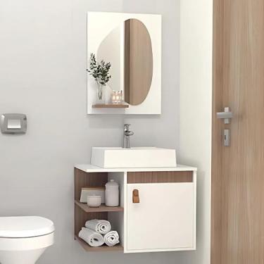 Imagem de Gabinete de Banheiro Suspenso 1 Porta com Cuba e Espelheira - Rainha d