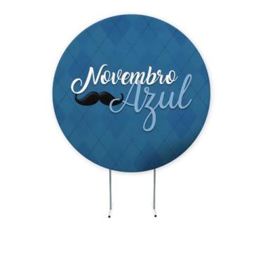 Imagem de Painel de Festa Novembro Azul, Painel Redondo, Painel de Festa Redondo