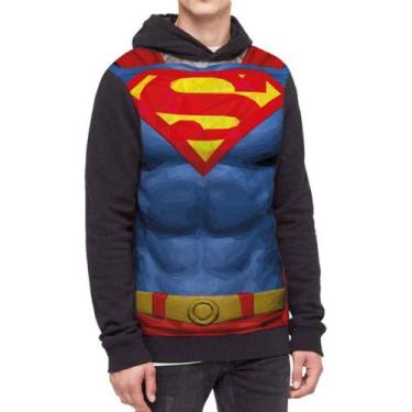 Imagem de Moletom Com Capuz Herói Super Homem Superman Ref:339 - smoke, Preto, P