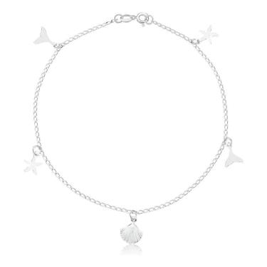 Imagem de Tornozeleira Praia Concha Sereia Estrela Prata 925