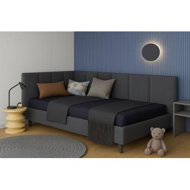 Imagem de Kit Cabeceira Solteiro Em L 90cmx1,90cm na lateral 50cm Altura - CasaB