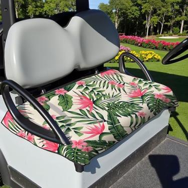 Imagem de Capas de assento de carrinho de golfe, cobertor de toalha de assento de carrinho de golfe com estampa botânica tropical, 100% microfibra, macio e confortável, carro de clube universal e mais carrinhos