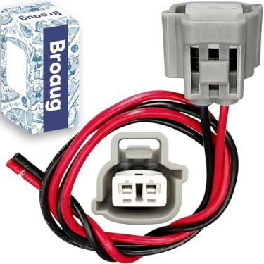 Imagem de Broaug Novo chicote de fiação do conector do motor do limpador de para-brisa (serve para atuador de liberação de porta de elevação e mais) - Compatível com Ford/Honda/Lexus/Toyota etc. - Substitui OE
