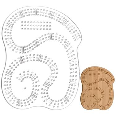 Imagem de BENECREAT Modelos de tabuleiro de berço de 24 x 19 cm, modelos de tabuleiro de jogo de acrílico para carpintaria, fabricação de placas de jogo de cartas, 5 mm de espessura, orifício: 3,2 mm