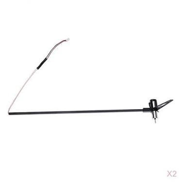 Imagem de Luzhengyang Upgrade Your WLtoys XK K110 RC Drone - 2X 16.5cm/6.49'' Tail Motor Group for Enhanced Performance Replacement Tail Motors in Metal, Silver Color - Perfect for XK K110 En