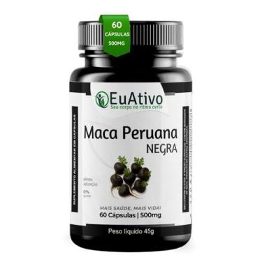 Imagem de Maca Peruana Negra 500mg 60 Cápsulas EuAtivo