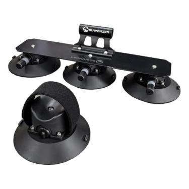 Imagem de menolana Suporte de bicicleta com ventosa para teto de carro, acessório universal de liberação rápida, e prático, em liga de alumínio.