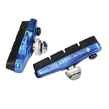 Imagem de Luzhengyang Conjunto de sapata de freio de estrada tipo gaveta de liga de alumínio de alta resistência para bicicleta de 55 mm, borracha para todos os climas, melhor desempenho de frenagem e pastilhas