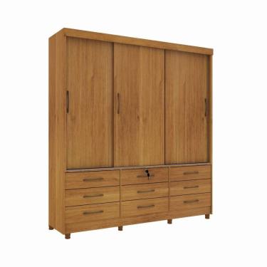 Imagem de Guarda Roupa Chicago 3 Portas 9 Gavetas Com Pés cinamomo