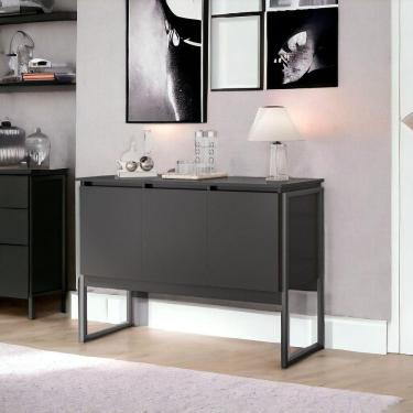 Imagem de Buffet 3 Portas Classico Siberia - Preto Onix Preto Onix