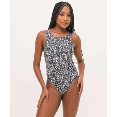 Imagem de Maiô Estampa Estampa Fundo do Mar Alças Largas Marisa-25085, Preto, GG