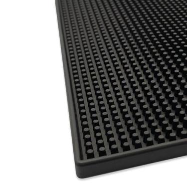 Imagem de Tapete Escorredor para Louças, PVC, Preto, 45x30cm, Resistente, Proteção para Bancada