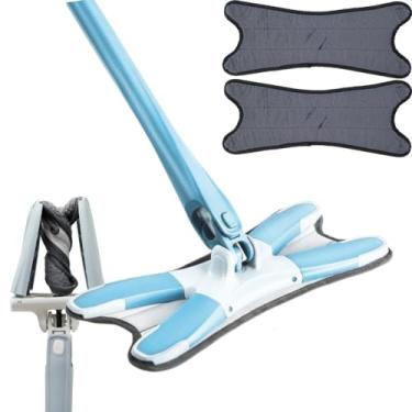 Imagem de Mop Giratório Retangular Rodo De Limpeza Ajustável Retrátil Com Refil