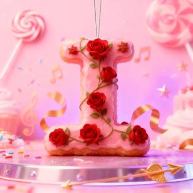 Imagem de Enfeites de Natal A-Z Cristal Pendurado, Dia dos Namorados Letra I Enfeites de árvore de Natal feitos à mão, decoração de carro e casa - Decoração de artesanato de acrílico de Natal, ideias de troca