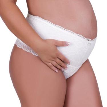 Imagem de Cinta de Algodão com Detalhe em Renda Calcinha Cós Alto Modeladora Kar