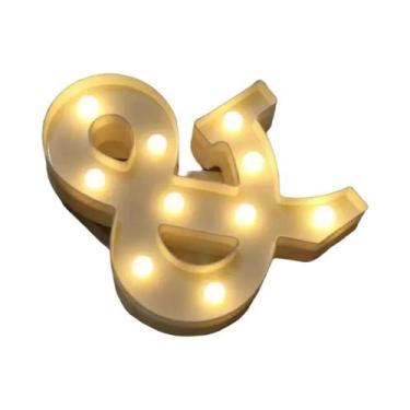 Imagem de Luz Noturna LED Luminosa Em Forma De Letra 16/22CM DIY Alfabeto Número