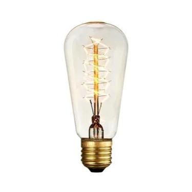 Imagem de Lâmpada Vintage Edison ST64 G80 G95 T10 T45 E27 40W Dimerizável Incand