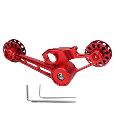 Imagem de RiToEasysports Tensor de Corrente de Bicicleta, Tensor de Guia de Corrente de Bicicleta Dobrável 10T Com Aplicação de Material Durável para 3 Sessenta (Vermelha)