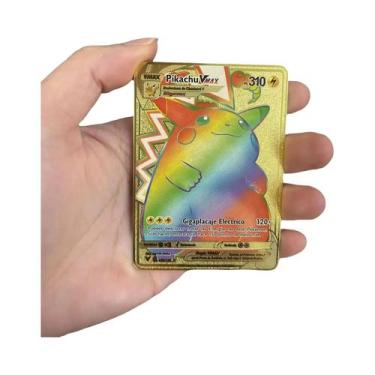 Imagem de Cartas Pokémon Espanholas Mewtwo Pikachu Charizard Vmax Coleção De Jog