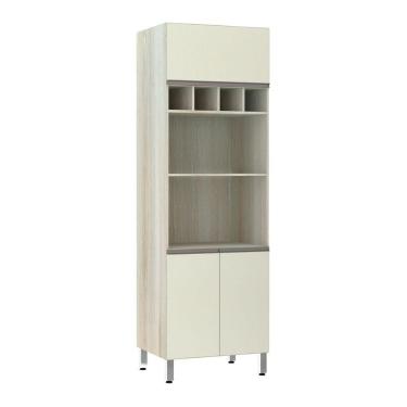 Imagem de Paneleiro 70 Cm Duplo Nicho Luci Legno Crema Com Kashmir