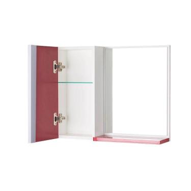 Imagem de Armário para Banheiro com Espelho Vermelho Barra Vertical