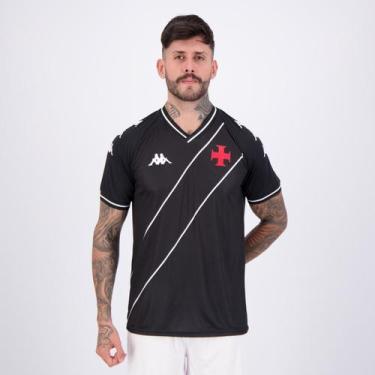 Imagem de Camisa Kappa Vasco Supporter Tradition Preto, EG