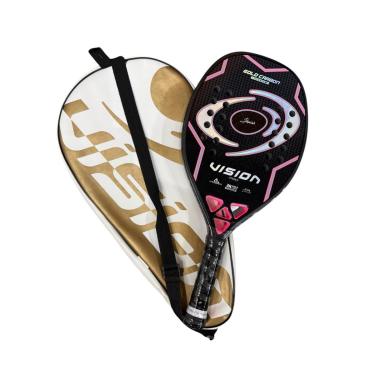 Imagem de Raquete Beach Tennis Vision Gold Carbon Titanium 25 Carbono 3 k-Unissex