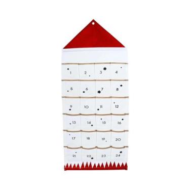 Imagem de Calendário Do Advento De Natal 2025 Para Pendurar Na Parede Com 24 Bol