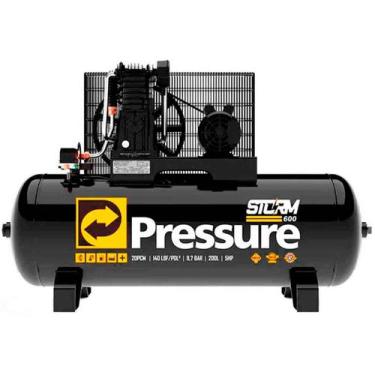 Imagem de Compressor de Ar Storm 600 Trifásico 20 Pés 200 Litros 220/380V Pressu